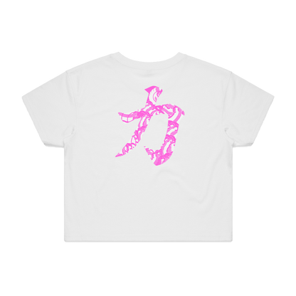 Rosa Wellen Crop Top