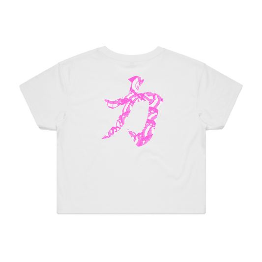 Rosa Wellen Crop Top